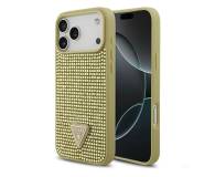 Etui / obudowa na smartfona Guess Rhinestone Triangle Logo do iPhone 17 Pro Max złoty